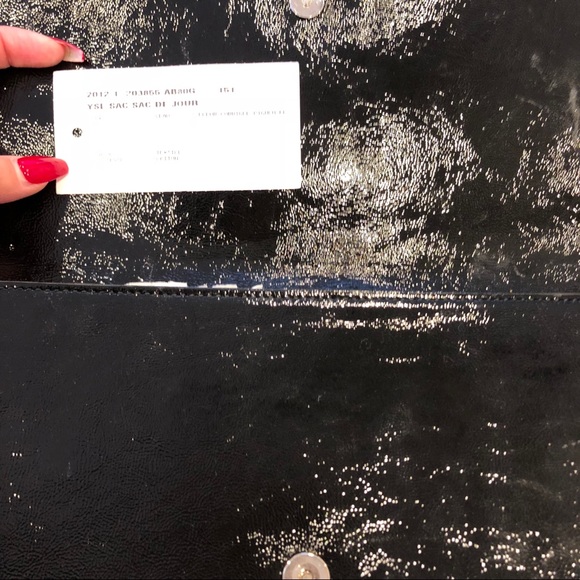 YSL Black Patent Leather Belle Du Jour Clutch - Picture 5 of 6